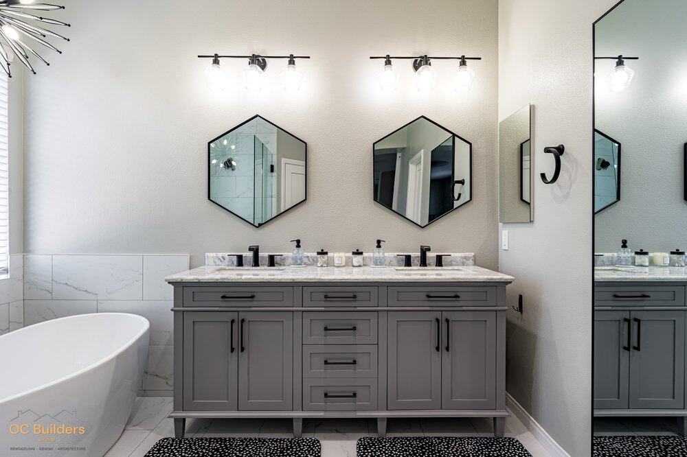 Front view modern style bathroom remodeling