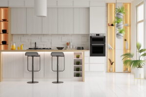 Beadboard and Fluted Cabinets